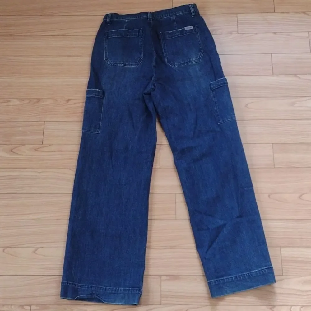 Joe's Jeans Wide Leg Dalia Cargo Dark Wash Denim Jeans Size 31